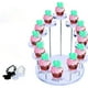 thumbnail image 2 of Bewildely Soporte de acrílico para joyería Soporte de exhibición de base redonda de 12 soportes de exhibición de anillo de joyería Cocina y Comedor Transparente Bewildely HA024658-02, 2 of 5