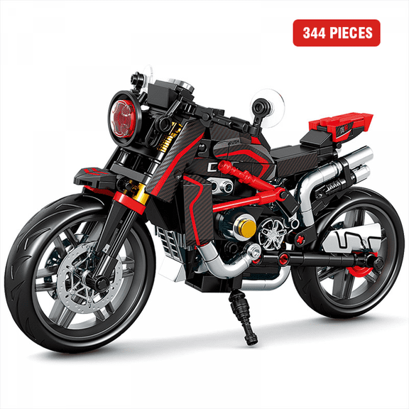 Motorcycle Building Blocks Set for Adults with 344Pieces Mini Building Blocks, DIY Building Kit for Home Decor & Gifts