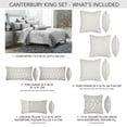 thumbnail image 4 of Pemberly Row 8-piece Jacquard Fabric King Comforter Set in Silver, 4 of 17