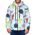 thumbnail image 6 of Lsque Pikmin for Mens Full-zip Hoodie, Zip-up Pullover Hooded Sweatshirt, Kangaroo Pocket Hoodie Ideal for Daily Wear, Travel, and Home-3X-Large, 6 of 8