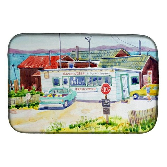 Carolines Treasures 6054DDM Seafood Shack For Fresh Shrimp Dish Drying Mat