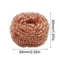 thumbnail image 5 of YiJuHui 3pcs Copper Scraper Brush for Pots and Pans Heavy Duty Cleaning Tool Rustproof Copper Sponge Non Scratch Kitchen Utensil for Stubborn Residue and Burnt Food Removal, 5 of 6