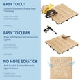 thumbnail image 5 of EuKer Acacia Wood Deck Tiles, 22 Pack Interlocking Floor Tiles with Non-Slip for Outdoor & Indoor Use, Natural Wood, 5 of 7