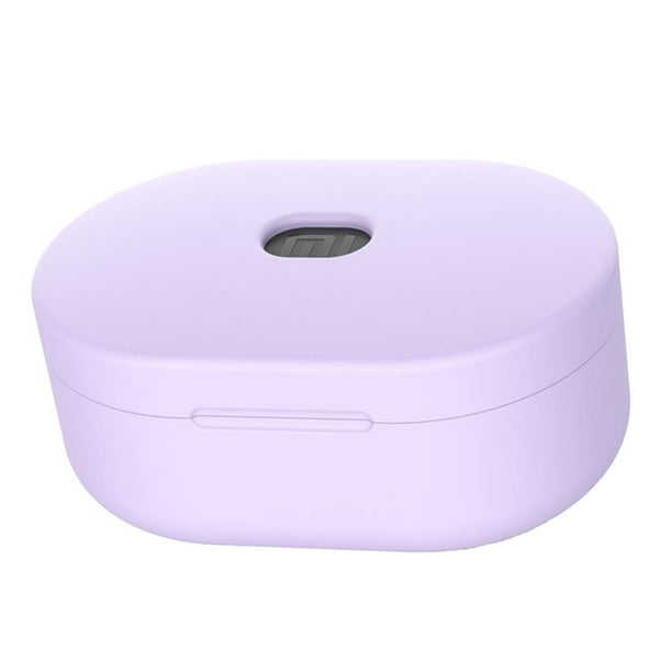 Funda protectora de silicona flexible para auriculares Mi Púrpura