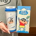 thumbnail image 3 of Crayon Shin-chan-termo de acero inoxidable 304, taza de café de alta apariencia, bonita taza de agua, pajita para estudiante, tetera, 3 of 5