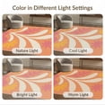 thumbnail image 6 of ODIKA 5'x7' Orange Pink Vibrant Abstract Design Washable Area Rug Playful Mid-Century Modern Floral Pattern for Guest Room, Lounge, Apartment, Non-Slip Low Profile, Stain Resistant, 6 of 6