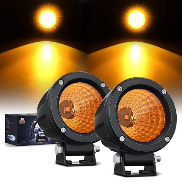 Cápsulas de luz LED Nilight Amber Flood de 3 pulgadas para motocicleta