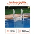 thumbnail image 5 of Swimming Pool Ladder 4 Step Double Handrails Non Slip Heavy Duty Steps 400 lbs Max Load Capacity for 48 to 54 Inch Inground Above Ground Pools Grey, 5 of 6