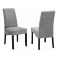 thumbnail image 1 of Bowery Hill 40''H Tissu Rembourré Salle à Manger Chaise d'Appoint en Gris, 1 of 3
