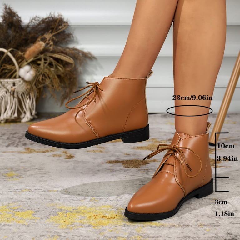 women's comfortable dress boots Amazon.com: Ankle Lace up Round Toe Booties Low Heel Boots Low Heel Dress with Side Zipper : Clothing, Shoes & Jewelry PU Size chart Viluyesy Womens Ankle Booties, Comfortable