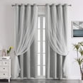 thumbnail image 1 of Nvzi Cortinas perforadas de estilo sencillo, ideales para dormitorio, sala y cocina (2 paneles, 160 cm de largo x 132 cm de ancho, 80 cm de ancho), 1 of 4