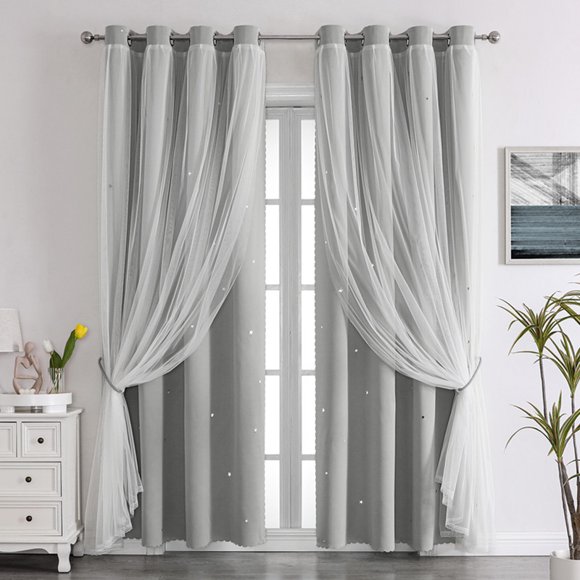 Nvzi Cortinas perforadas de estilo sencillo, ideales para dormitorio, sala y cocina (1 panel, 213 cm de largo x 132 cm de ancho, 80 cm de ancho)
