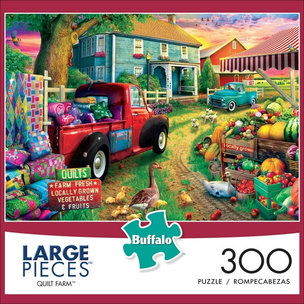 Buffalo Games Large Piece Series Quilt Farm 300 Piece Jigsaw