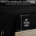 thumbnail image 4 of PRATYUX 26-inch Extra Deep Pockets Split Head Queen Sheet Set - 700-Thread Count 100% Organic Cotton - 4-PC Set - 32" Split, Black Solid, 4 of 7