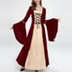 thumbnail image 2 of Vestido de manga acampanada para mujer, traje de nieve Retro con cuello cuadrado liso a la moda para mujer Fridja  yut7208, 2 of 9