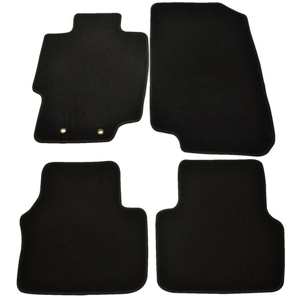 IKON MOTORSPORTS, Floor Mats Compatible with 2004-2008 Acura TL, Nylon Black Car Carpet, 2005 2006 2007