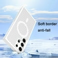 thumbnail image 6 of Magnetic Cooling Case for Samsung Galaxy S24 Ultra (Not S24), Hard PC Slim Cellular Hole Heat Dissipation Mesh Breathable Hollow Honeycomb Case for Samsung Galaxy S24 Ultra SR-White, 6 of 16