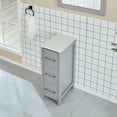 thumbnail image 6 of Vanity Art 12-inch Bathroom Cabinet with 3 Dovetailed Drawers, Ceramic Top, Freestanding Side Storage Organizer, 6 of 6