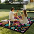 thumbnail image 4 of Colorful Mexico Outdoor Rug for Patio/Deck/Porch, Non-Slip Large Area Rug 4 x 6 Ft, Modern Abstract Flowers Leaf Orange Pink Indoor Outdoor Rugs Washable Area Rugs, Camping Rug Carpet Runner, 4 of 8