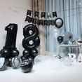 thumbnail image 4 of con Números Negros de Papel Aluminio Grandes con de Látex para La Del de Cumpleaños Decoración de La Fies, 4 of 8