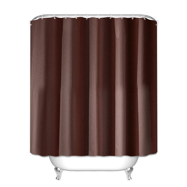 Cortinas de baño, Cortina de baño Moderna Minimalista Gris marrón, Tela Impermeable con 12 Ganchos Cortina de Ducha de poliéster Engrosado de 70x70 Pulgadas