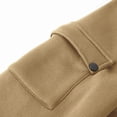 thumbnail image 3 of Hinvhai Men's Quarter Zip Pullover Sweatshirts Fleece Sweatshirt Stand Collar Long Sleeve Shirt with kangaroo Pocket Khaki S(S), 3 of 5