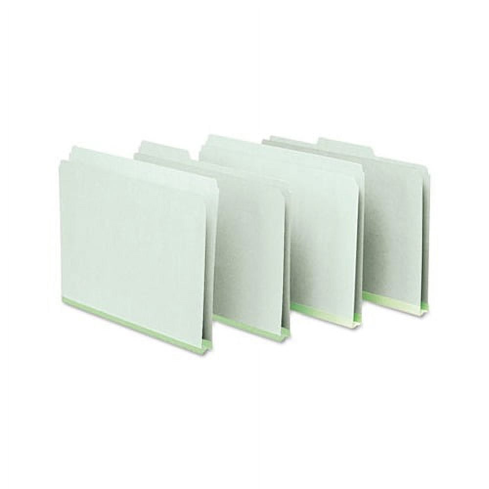 Pressboard Expanding File Folders 1/3-Cut Tabs, Letter Size, Green, 25/Box