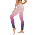 thumbnail image 2 of Elainilye Fashion Athletic Leggings for Women Stretch Yoga Leggings Gradient Print Fitness Running Gym Pants Yoga Pants,Pink, 2 of 5