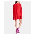 thumbnail image 2 of FREE PEOPLE Womens Red Bell Sleeve V Neck Mini Shift Party Dress Size: L, 2 of 4