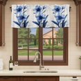 thumbnail image 6 of Blue Floral Spring Curtain Valances for Windows, Kitchen Valance Window Treatments Panel 2 Pack, Vintage Verdant Flower Patterns Rod Pocket Short Curtains for Bathroom Bedroom 42 x 12 Inch, 6 of 8
