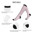 thumbnail image 5 of Lsque Flamingo On Checkered Pattern Sport Compression Socks for Men & Women 15-20 mmHg Knee High Nurse Pregnant Running Medical and Travel Athletic, 5 of 6