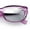 Purple - Silver Mirror, variant on Womens Narrow Rectangle Silver Mirror Lens Mod Bevel Plastic Sunglasses Blue