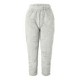 thumbnail image 4 of aidice Fleece Pants for Women Sherpa Pajamas Pants High Waisted Fuzzy Warm Sleepwear Homewear Trousers, 4 of 7