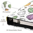thumbnail image 3 of FORMRS 3 Ring Photo Album 4"x6" Self Adhesive Large Capacity PU Leather Cover, Purple Vegetables Pattern, 3 of 8