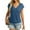Blue, variant on Olyvenn Womens V Neck Cap Sleeve T Shirts Banded Bottom Top Loose Fit Short Sleeves Tee Casual Summer Basic Tops 2025 Brown S