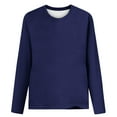 thumbnail image 4 of Fanxing Women Fall T-Shirt Crewneck Long Sleeve Pullover Tops for Juniors Casual Sweatshirt Classic Solid Blouses, 4 of 5