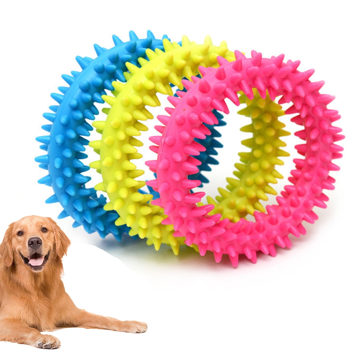 Pet Enjoy Dog Chew Toys for Aggressive Chewers Large Breed,Thorn Circle