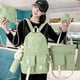thumbnail image 1 of 5pcs/set Mujer Mochila Moda Casual Mochilas Escolares Lona para Vacaciones (Verde), 1 of 8