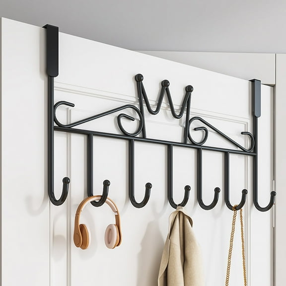 Over the Door Hooks Heavy Duty Hooks for Hanging No Punch Back Door Coat Hooks Thick Mounted Shelves Towel Racks for Living Room Bathroom,Bedroom,Kitchen Hanging Clothes,Towels,Hats,Coats,Bags