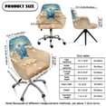 thumbnail image 7 of Whosucclay Turtle Starfish Beach Print Curved Back Chair Covers with Arms Washable Swivel Armrest Accent Chair Covers Non-Slip Soft Dining Chair Slipcovers for Dining Room, Bar, Party, 7 of 7