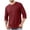 Wine, variant on Atkumj Mens T Shirts Crewneck with Chest Pockets Versatile Solid Color Full T Shirts Casual Mens 3/4 Length Sleeve Tops S