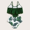 thumbnail image 3 of Baby Swimsuit Girl 6-8 Years Sleeveless Printing Beach 2 Piece Durable Seaside Swimming Trendy Green Swimwear Sizes 6-8 Years, 3 of 6