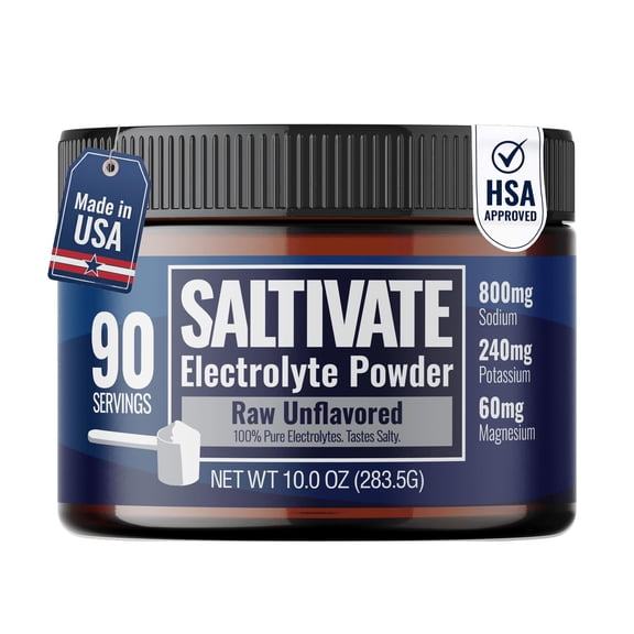 Pure Electrolyte Powder, No Added Flavor, Unsweetened, Raw Electrolytes, 90 Servings