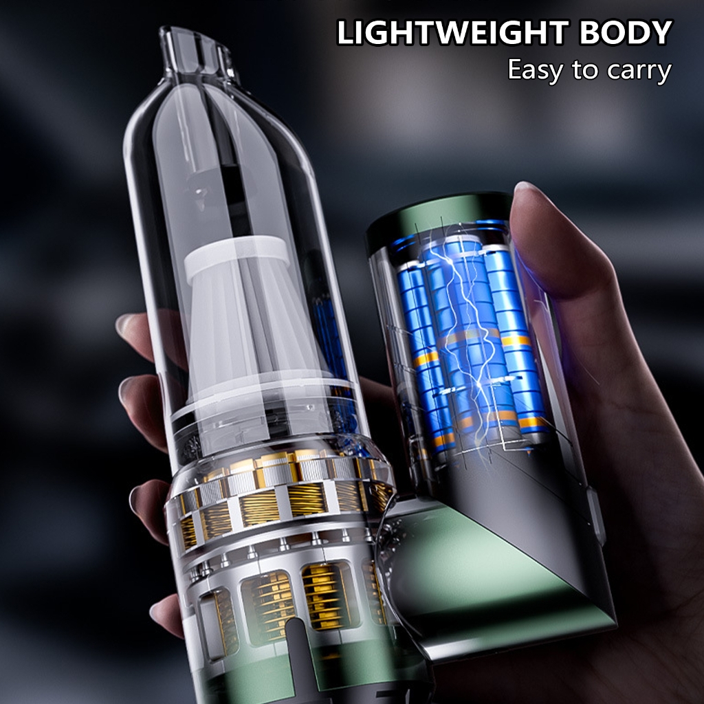 AOOOWER Portable Car Vacuum Cleaner Powerful Suction Rechargeable Fast Charging
