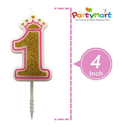 Rainbow Number 1 PartyMart Number 1 Candle