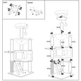 thumbnail image 5 of Vacmaster 41.3" Modern Cat Tower, Wood Cat Tree Tower for Indoor Cats, Cat Treewith Sisal-Covered Scratching Posts and Top Perch, Cat Condo with Acrylic Hammock for Small Large Cats, 5 of 7