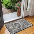 thumbnail image 2 of Gray Floral Mandala and Leaf Pattern Door Rugs,Washable Non Slip Door Mats Indoor,Decorative Door Mats,Entry Mat Indoor for Entrance,Bedroom,Kitchen,Bathroom,30"x17", 2 of 6