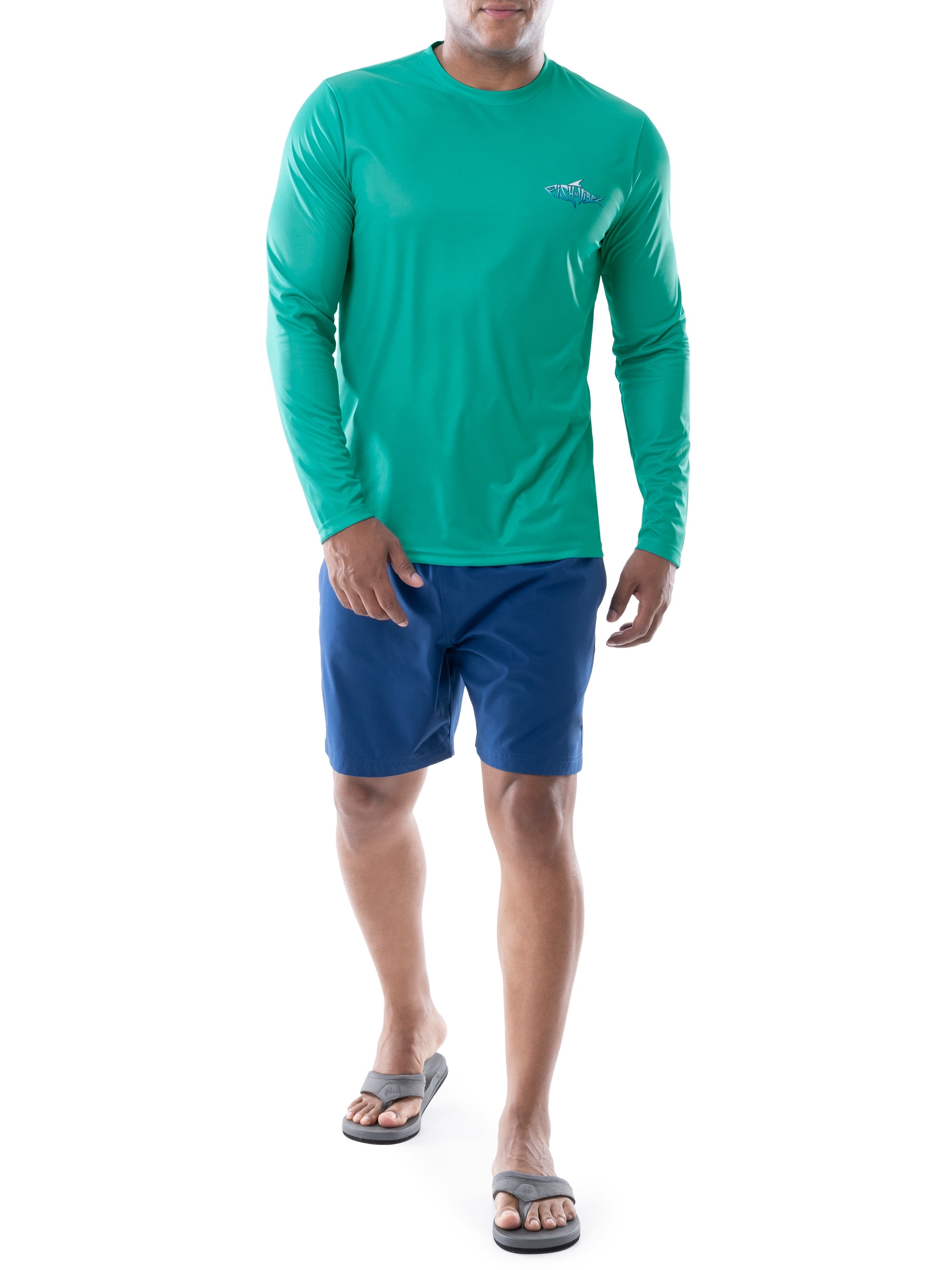 Fish n Vibe Men's Long Sleeve Sun Protection Performance Fishing Tee