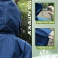 thumbnail image 3 of Rain Poncho Raincoat Hooded for Adults Women with Pockets, 3 of 5