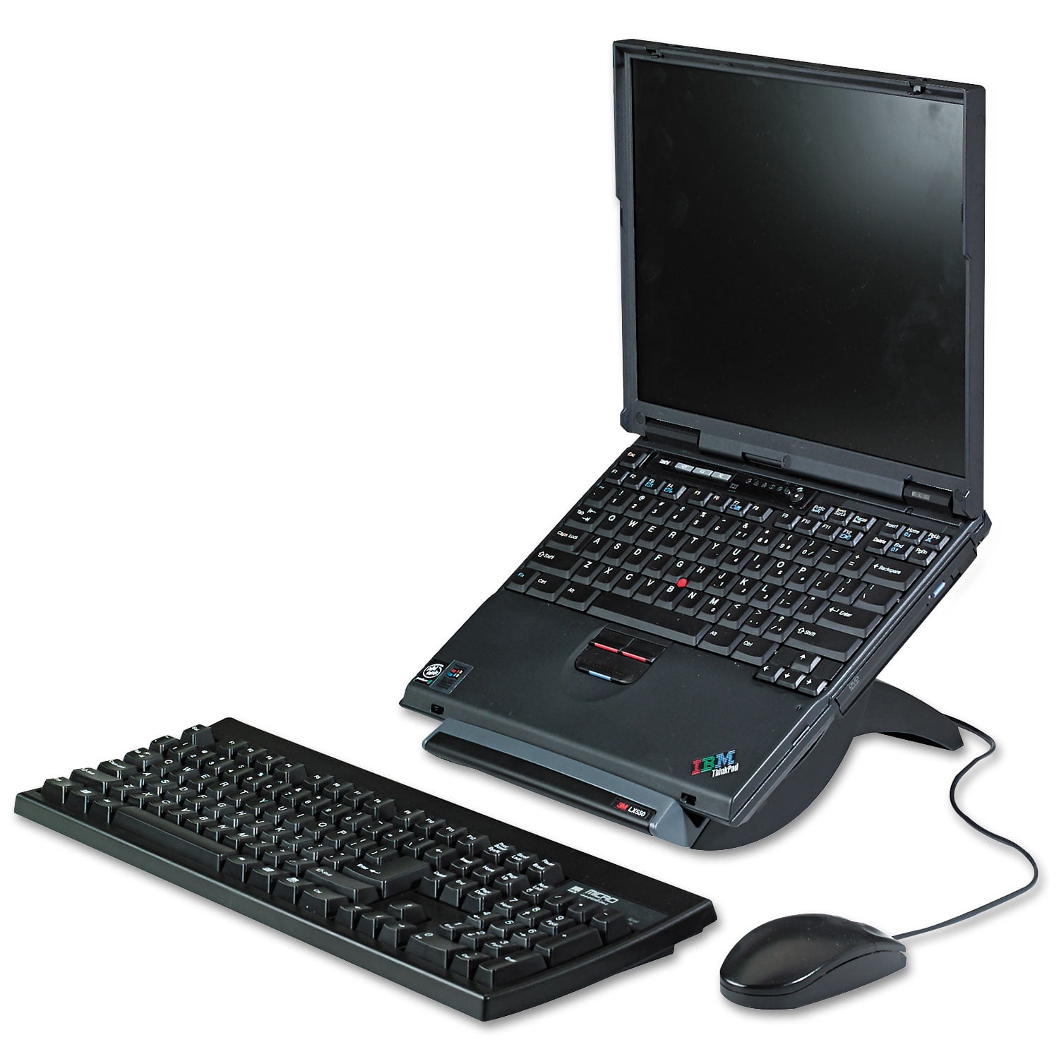 3m/commercial Tape Div. Vertical Notebook Computer Riser With Cable Management, 9" X 12" X 6.5" To 9.5", Black/charcoal Gray, Supports 20 Lbs